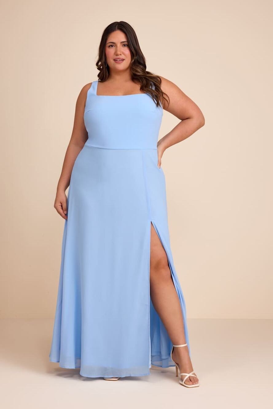 NWT Lulu’s Remarkable Arrival Powder Blue Sleeveless Maxi Dress size 3XL